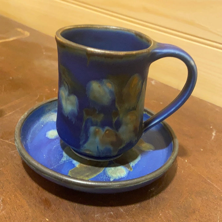 Espresso Cup + Saucer Blue