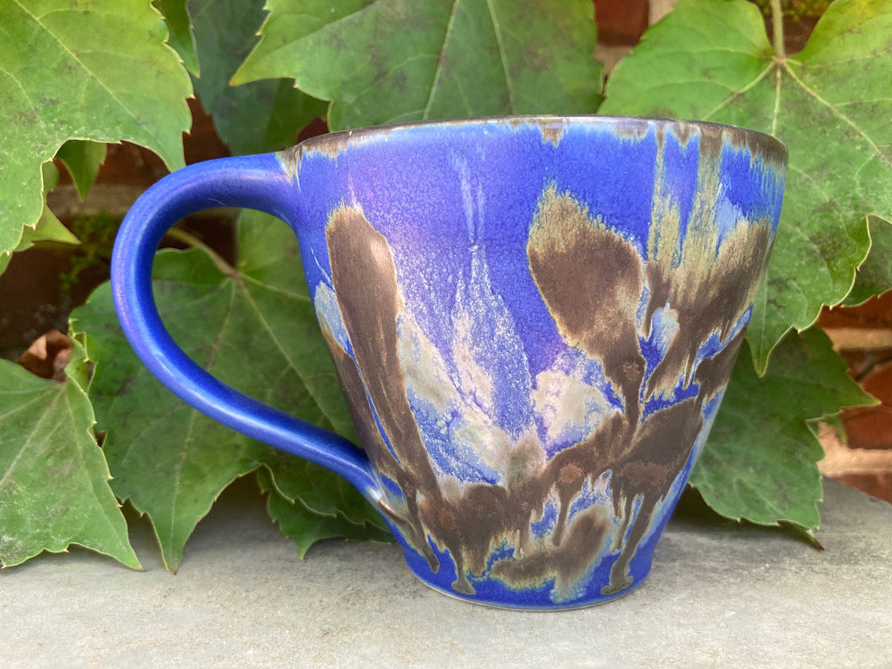 Mug Fan Shaped Small Blue