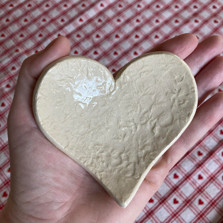 Heart Dish Large Cream