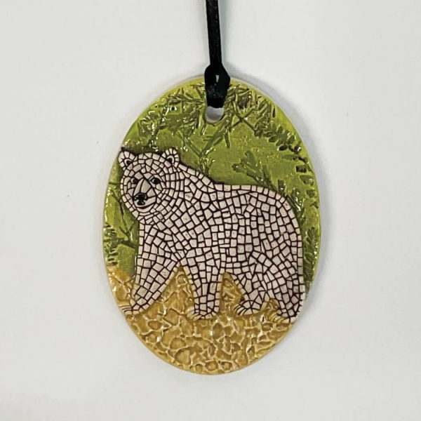 Pottery Ornament Black Bear