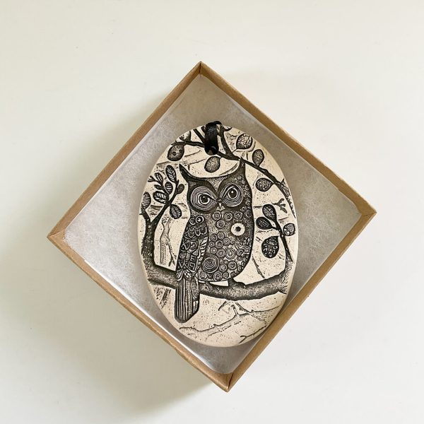 Pottery Ornament Owl