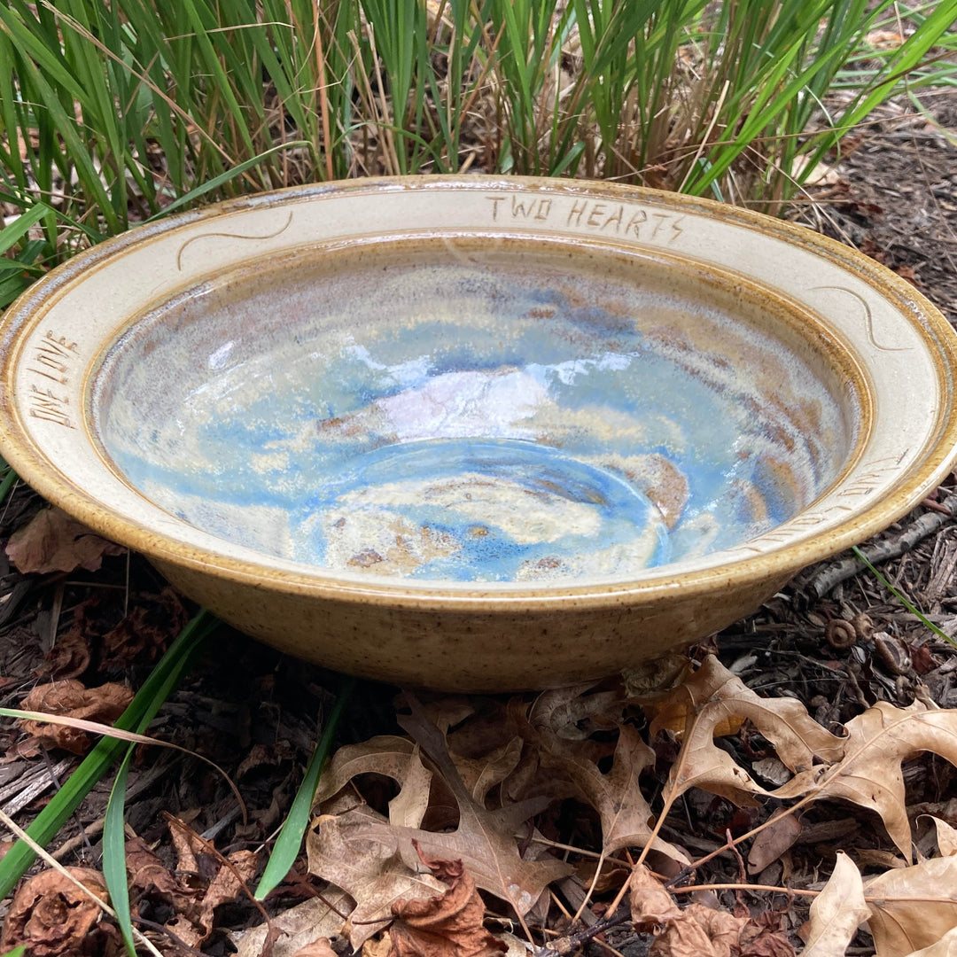 Medium Bowl Two Hearts Shoreline