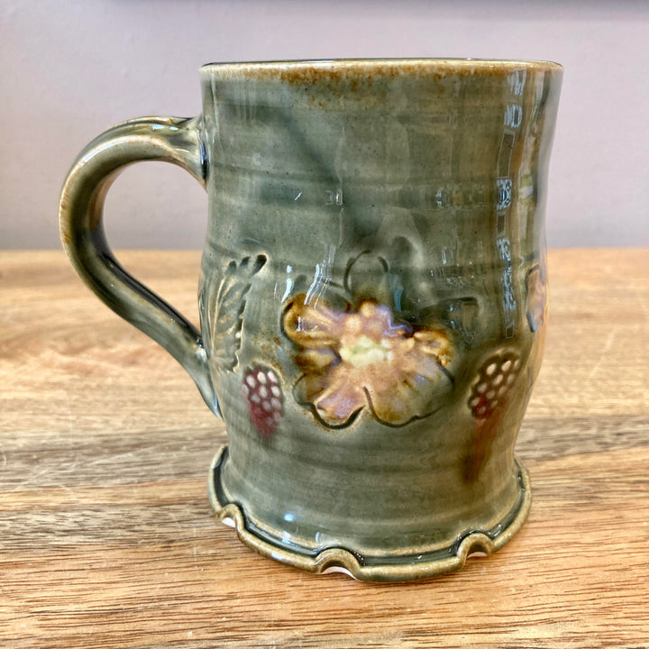 Blossom Mug Wood Textured Handle