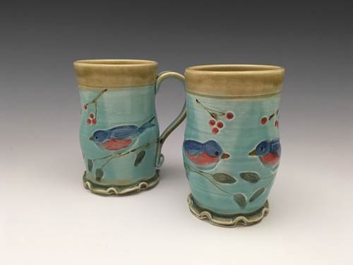 Tall Bluebird Mug