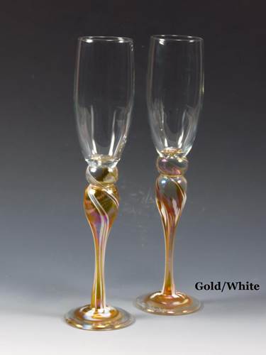 Champagne Flute Set Gold