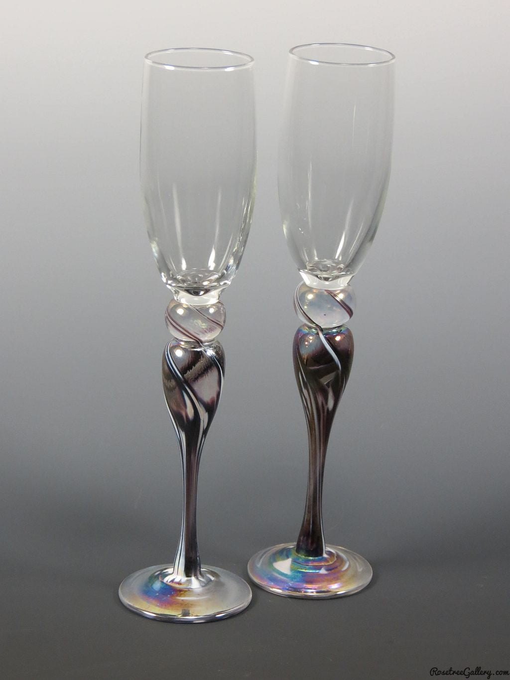 Champagne Flute Set Mardi Gras