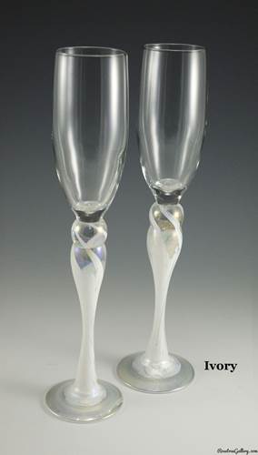 Champagne Flute Set White