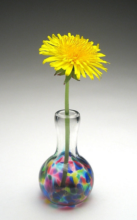 Little Love You Vase Aqua Blue Yellow