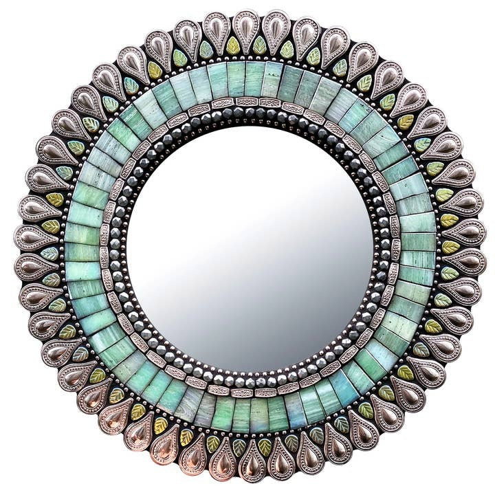 10" Mirror Seafoam Drop