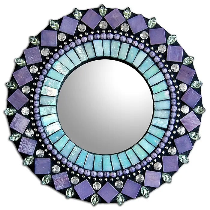 7" Mirror Turquoise Purple