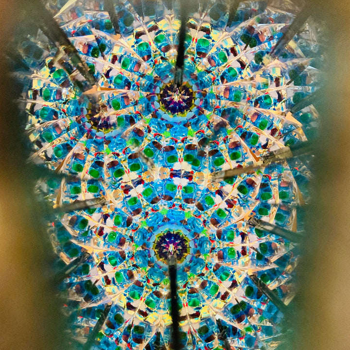 Wand Kaleidoscope Van Gogh Blue + Green