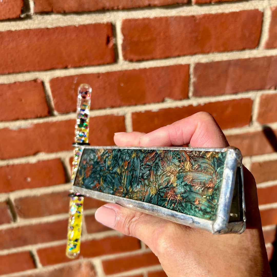 Wand Kaleidoscope Van Gogh Copper + Green