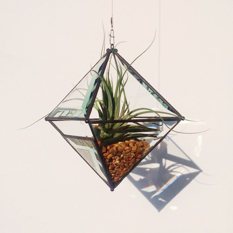 Hanging Pyramid Terrarium Clear