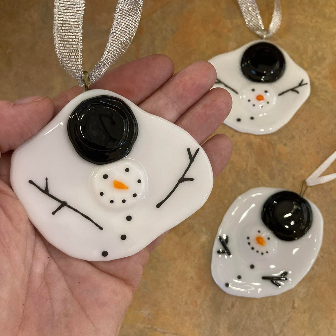 Melted Snowman Ornament