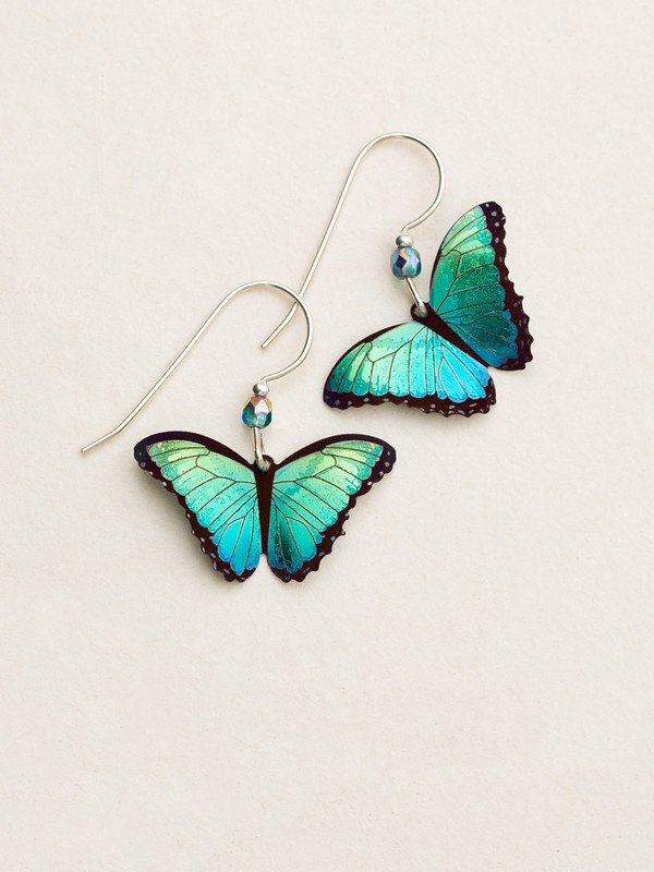 Bella Butterfly Earrings Green Flash