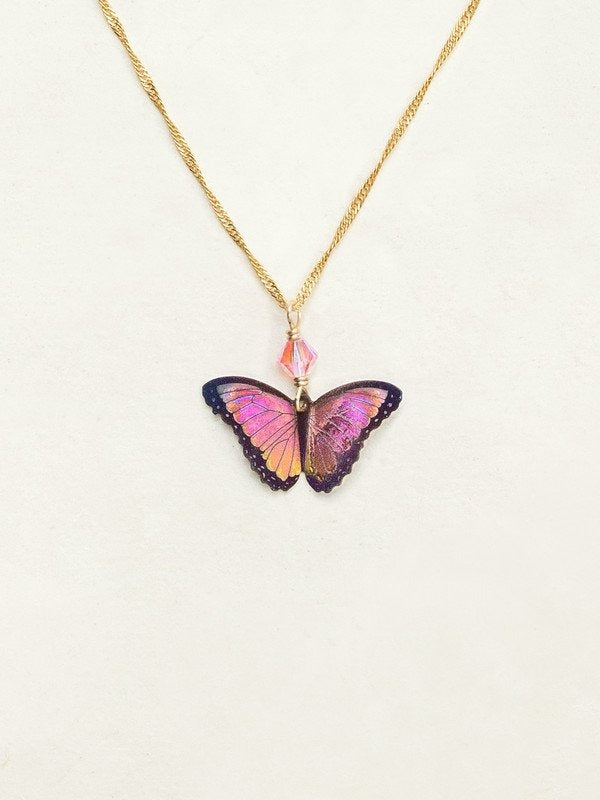 Bella Butterfly Necklace Living Coral