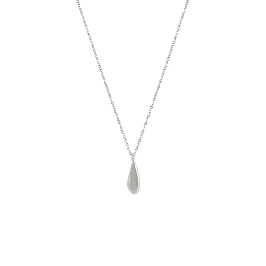 Tiny Drop 16" Silver Necklace