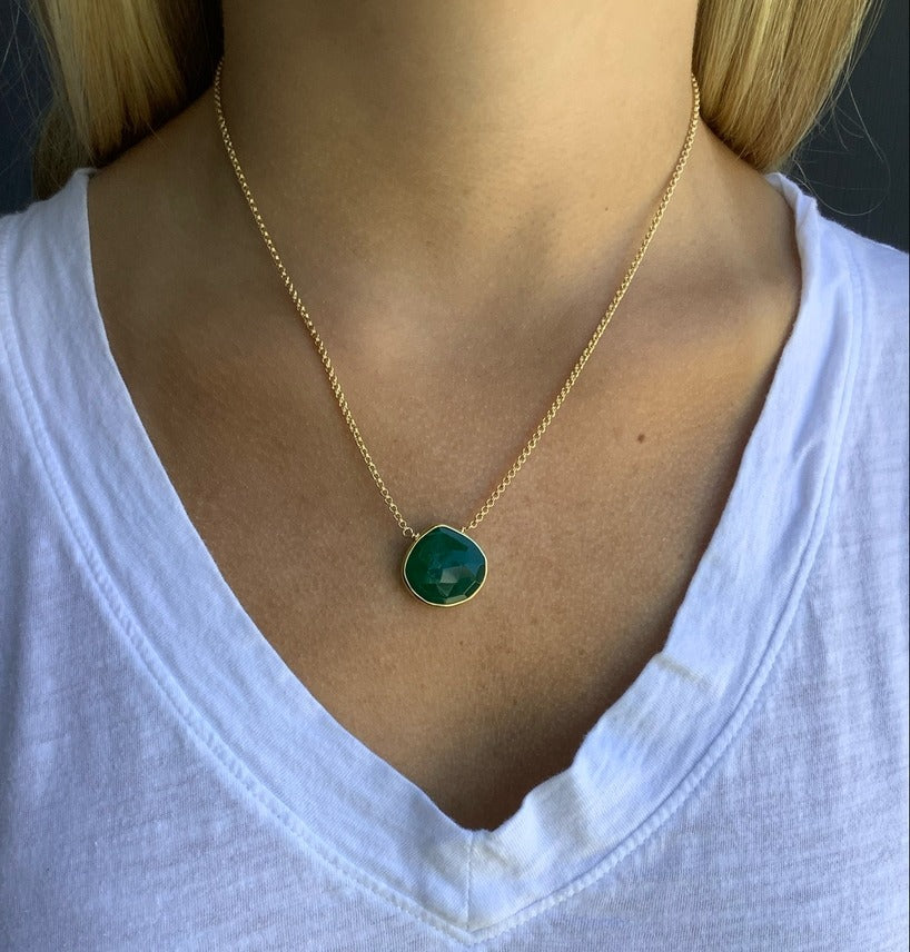 Large Green Onyx Necklace