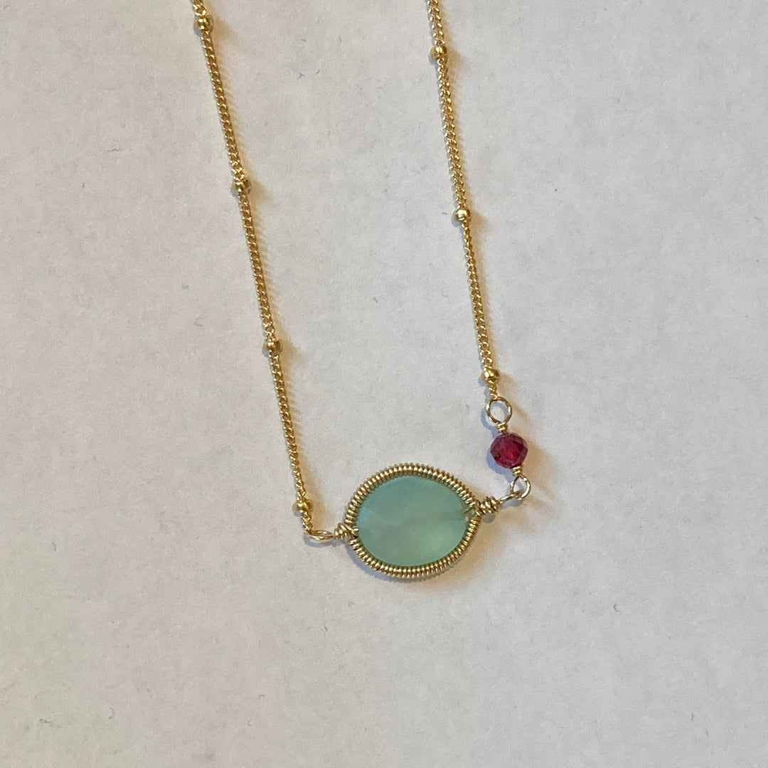 Erika Layering Necklace Chalcedony