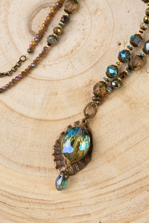 Crisp Autumn Collage Necklace