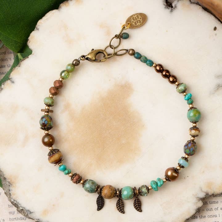 Rustic Creek Turquoise + Jasper Bracelet