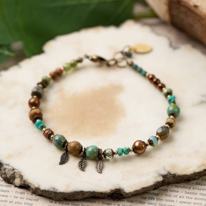 Rustic Creek Turquoise + Jasper Bracelet