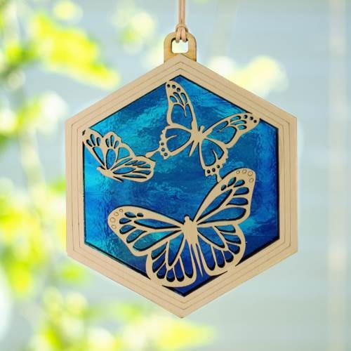 Suncatcher Butterflies Cobalt Blue