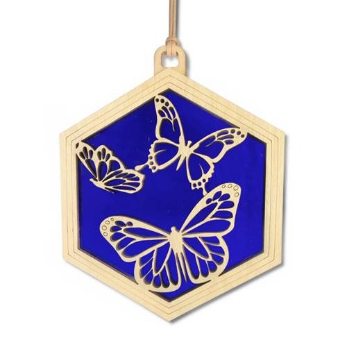 Suncatcher Butterflies Cobalt Blue