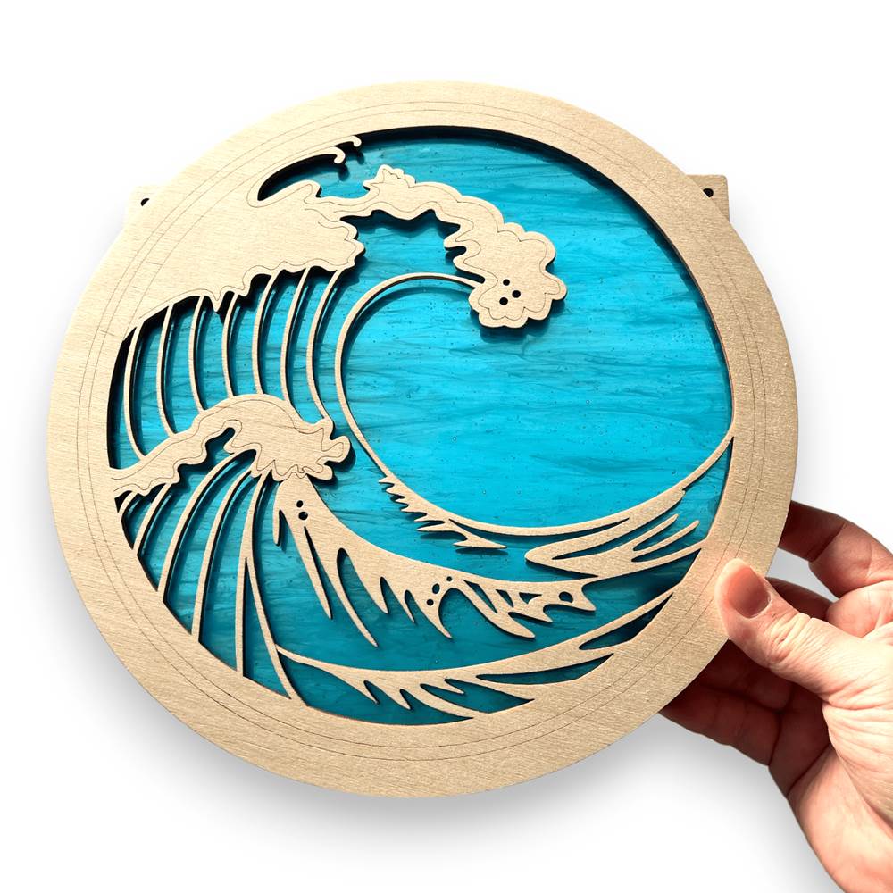 Suncatcher Grand Wave Turquoise Swirl