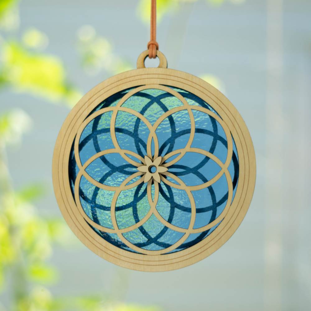 Suncatcher Interlocking Rings Denim Blue