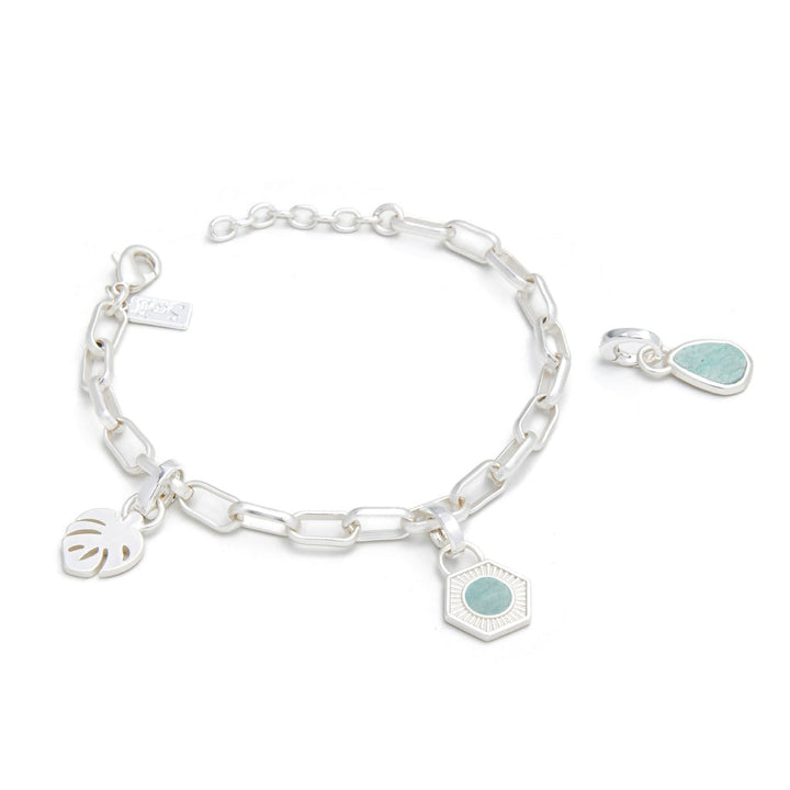 Charm Bracelet Amazonite + Silver