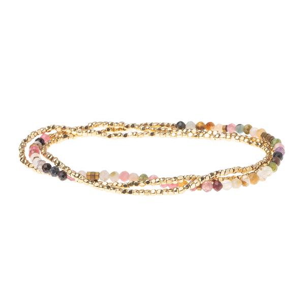 Delicate Stone Wrap Tourmaline Gold