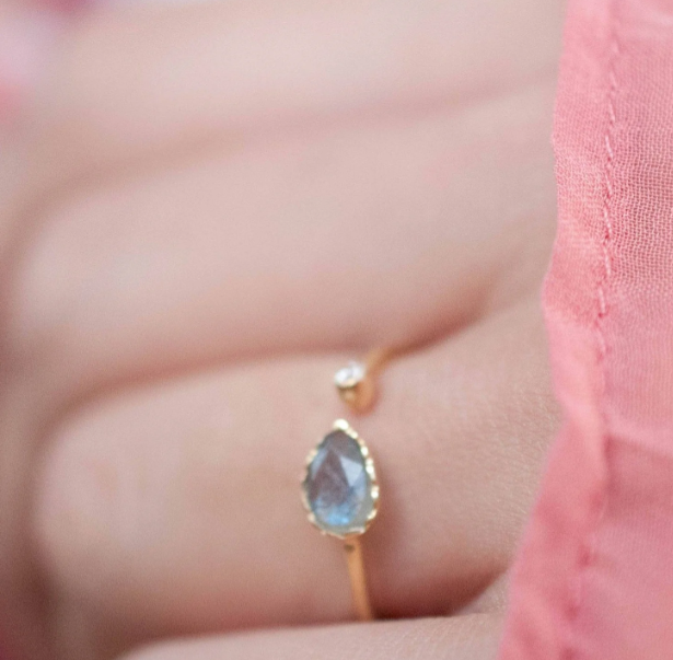 Pietra Ring Labradorite + Gold