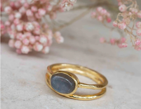 Rainbow Labradorite Ring