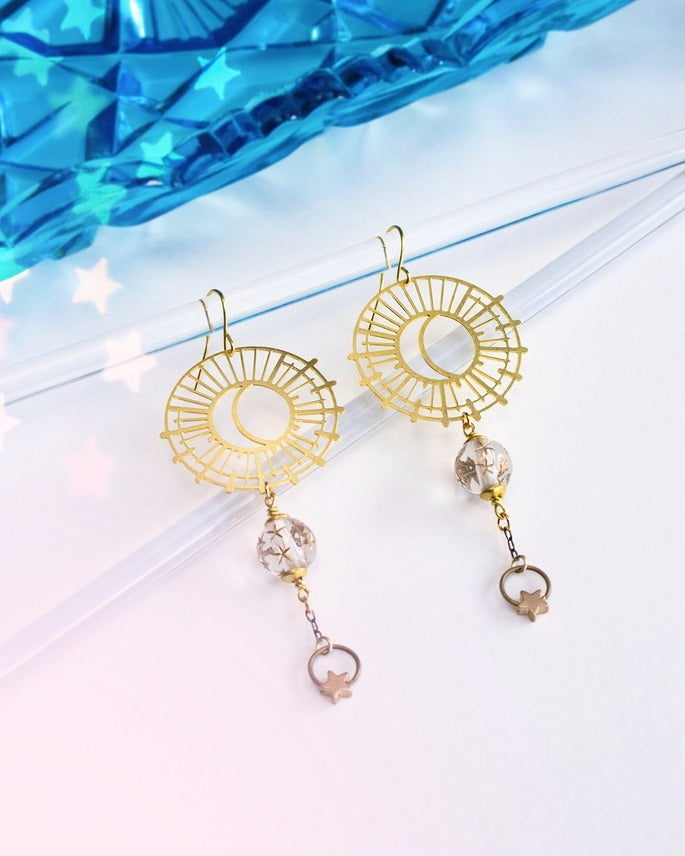 Sun + Moon Earrings Vintage