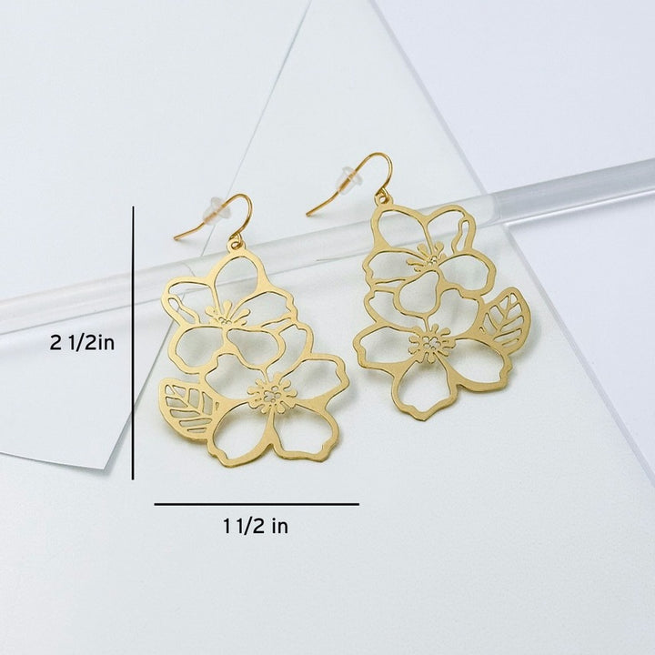 Cherry Blossom Earrings Gold