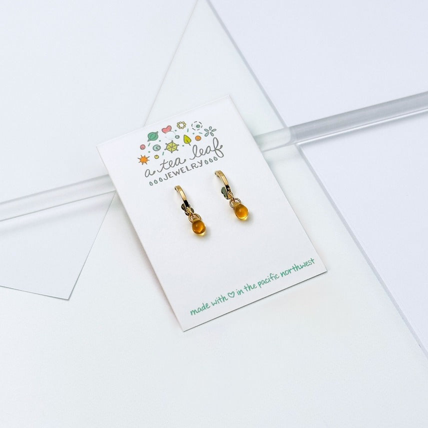 Petite Honey Drop Huggie Earrings