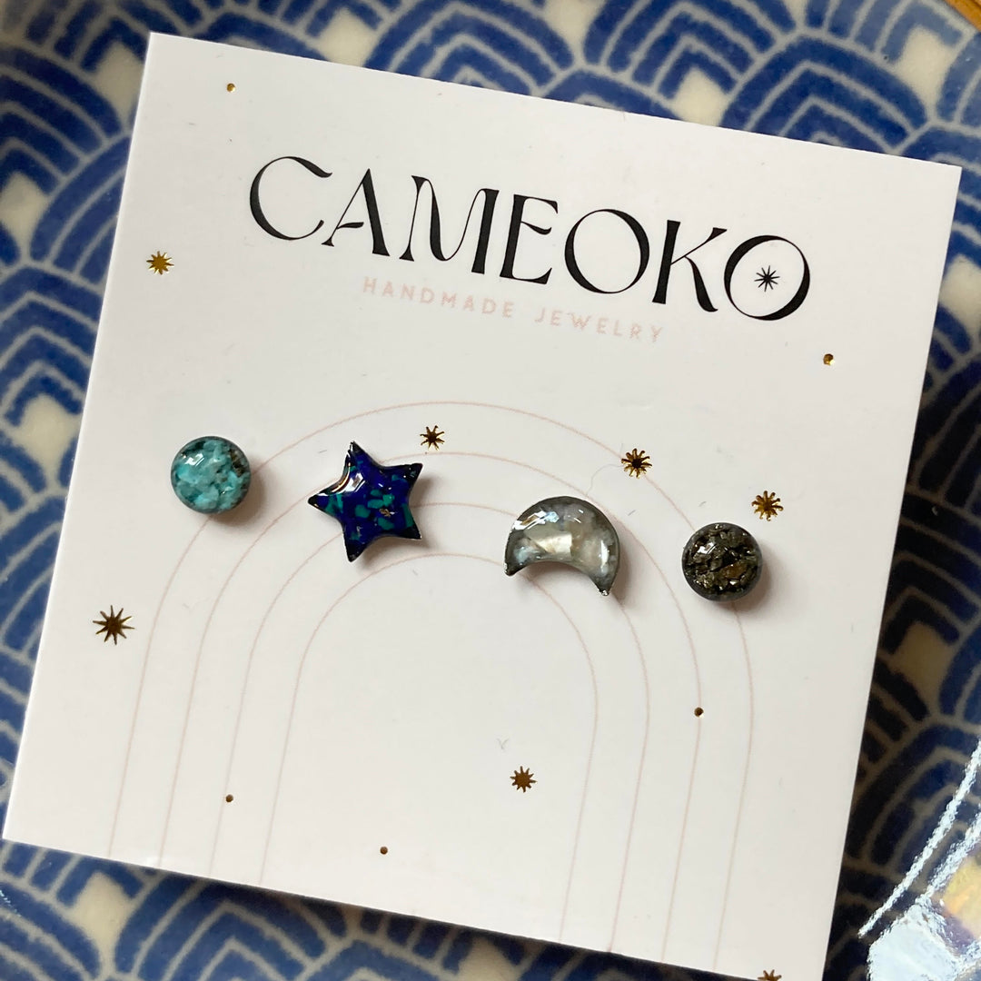 4 Pack of Earrings Star