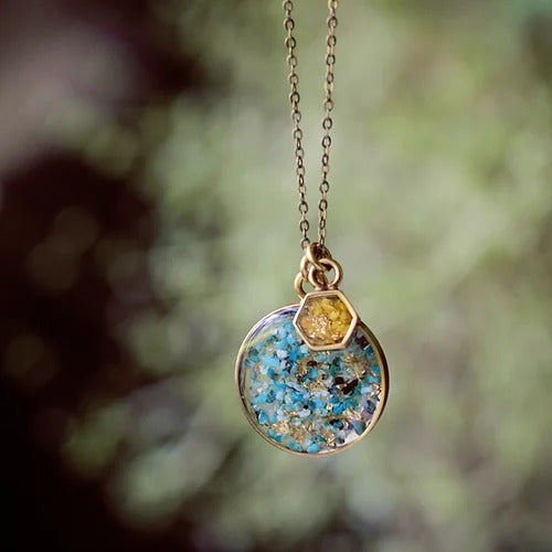 Sweetest Duo Necklace Turquoise + Yellow Jasper