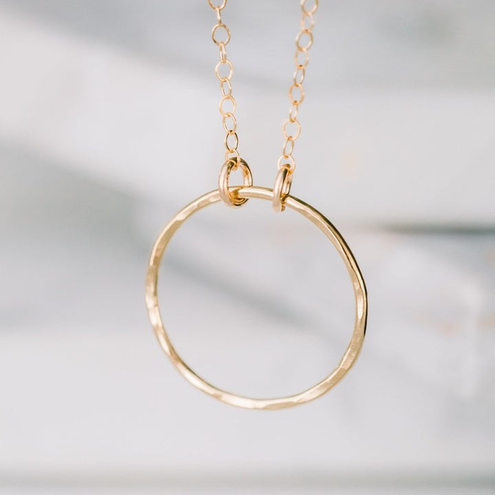 Open Ring Necklace Gold