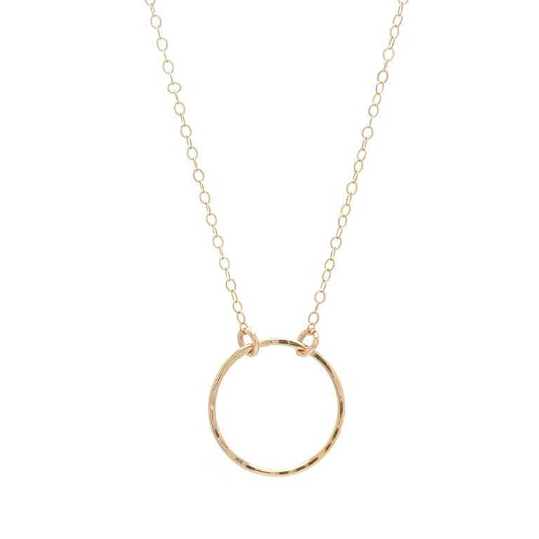 Open Ring Necklace Gold