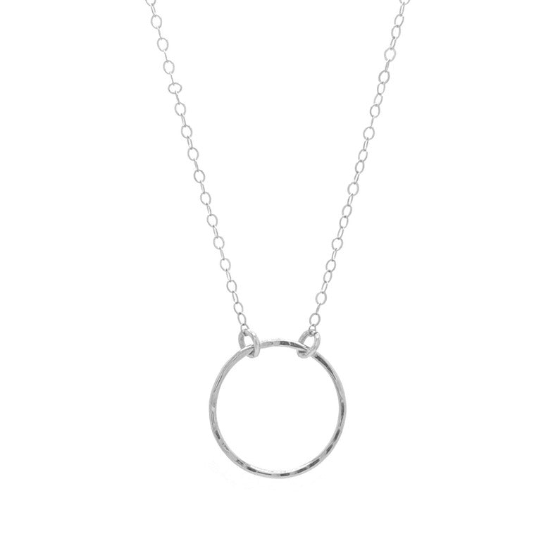 Open Ring Necklace Silver