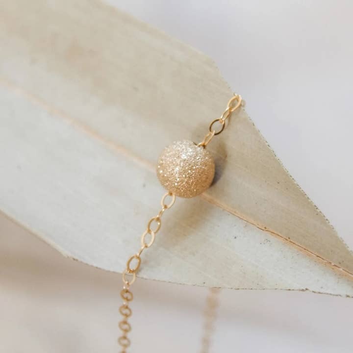 Stardust Bead Necklace Gold