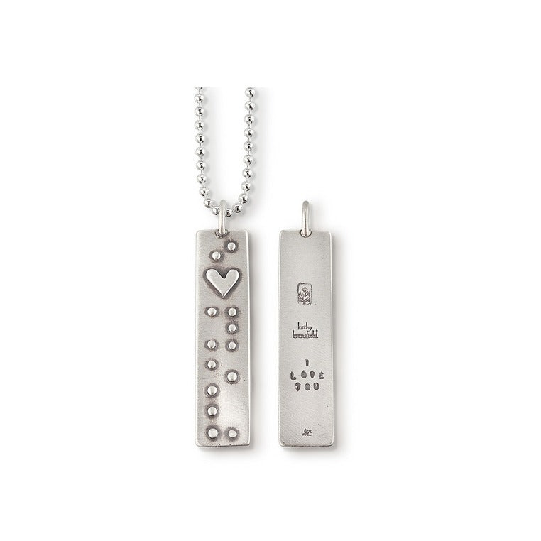 I Love You Braille Necklace