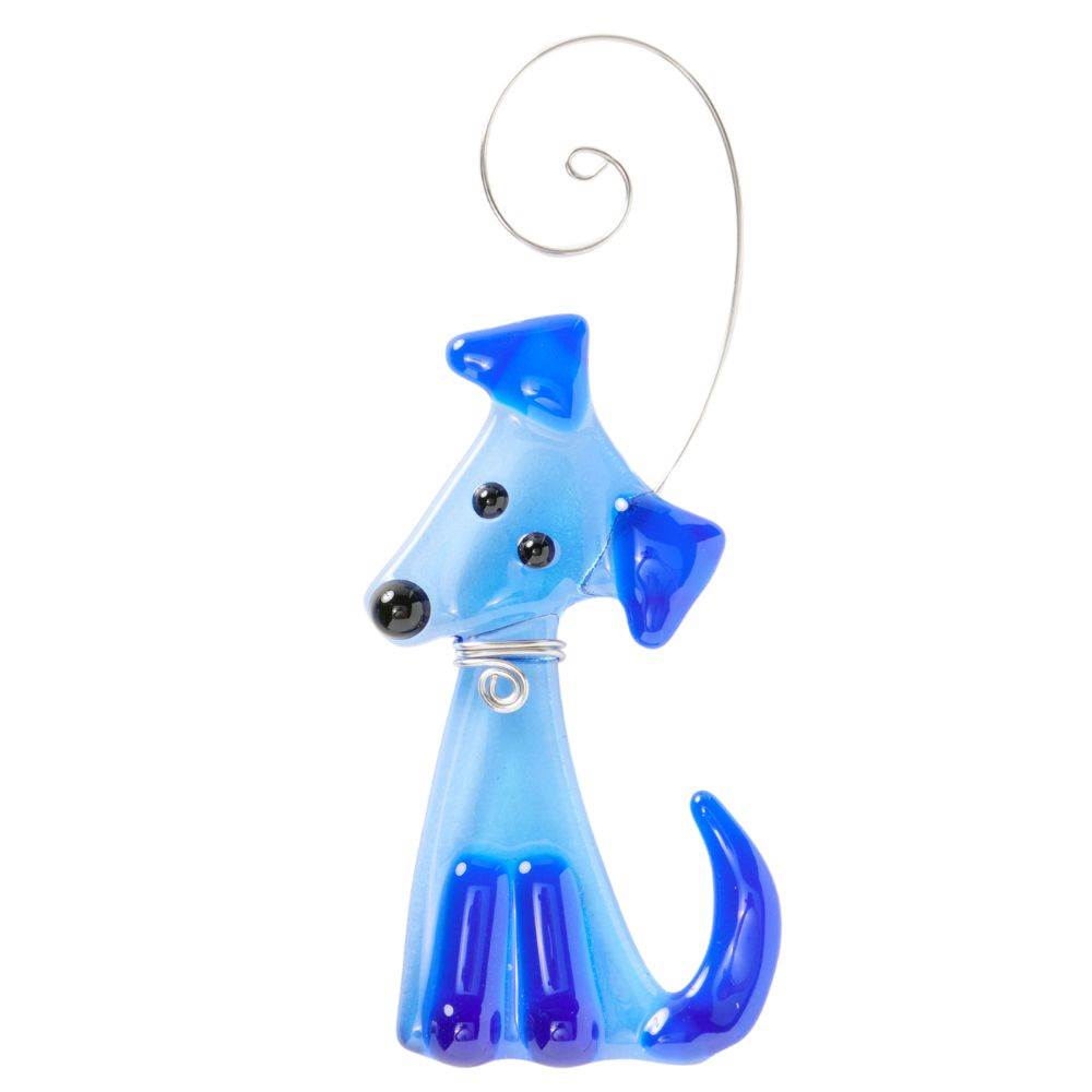 Dog Suncatcher Blue