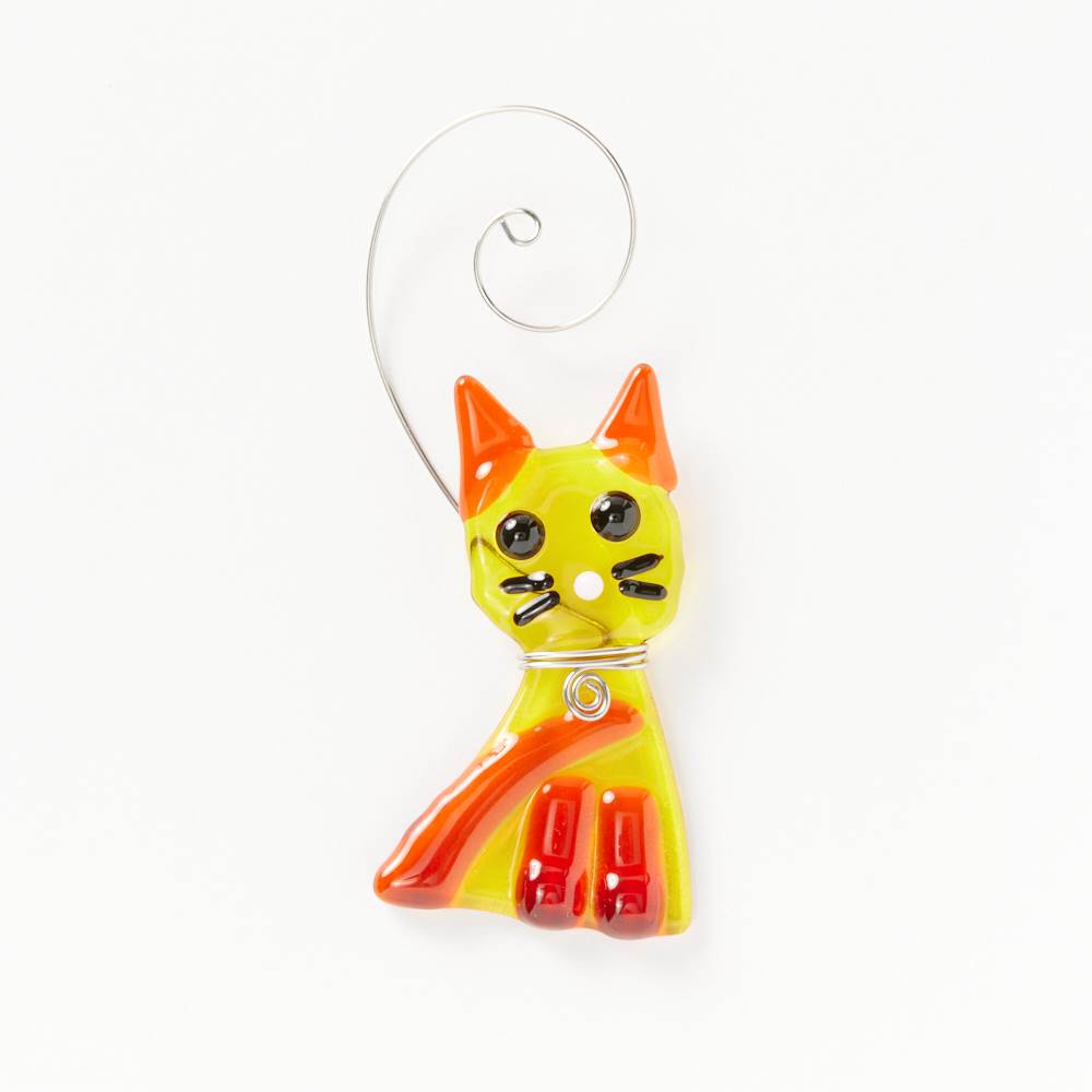 Fluffy Cat Suncatcher Yellow