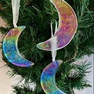 Iridescent Moon Ornament