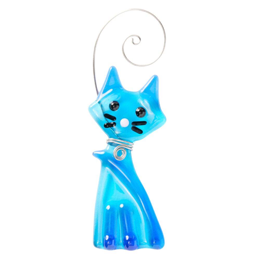 Kitty Cat Suncatcher Aqua