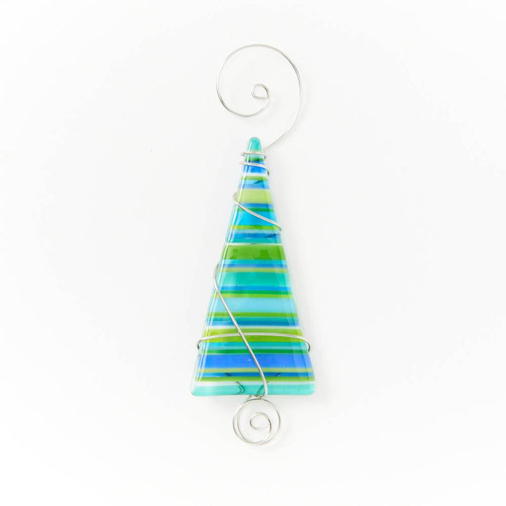 Striped Tree Blue Green