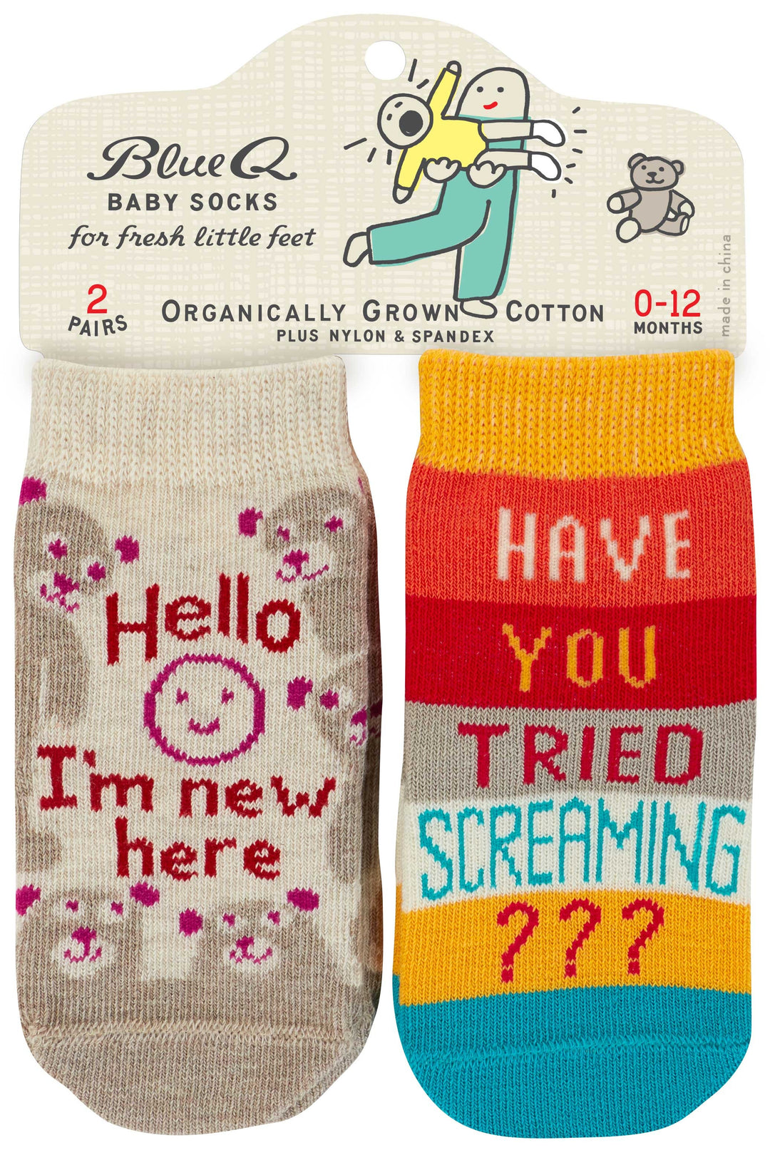 Baby Socks I'm New + Screaming Baby